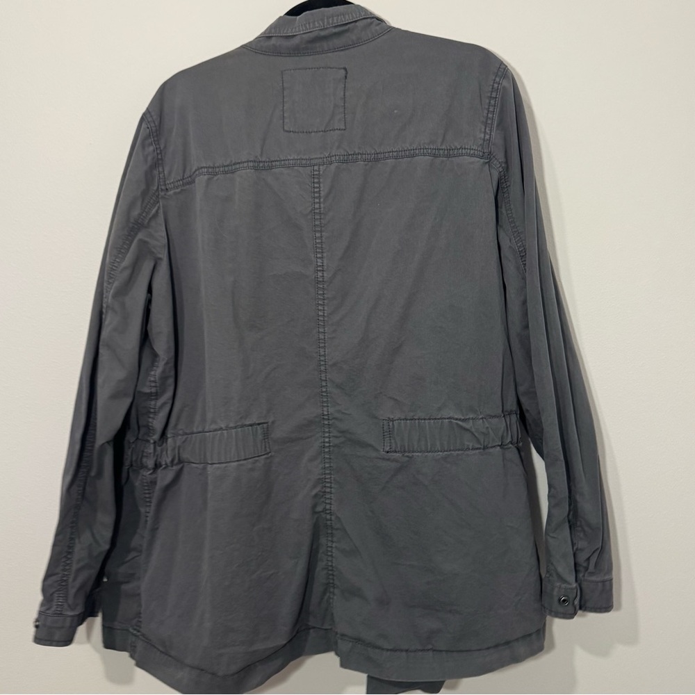 Old Navy Utility Field Jacket Women’s XXL – Gray 100% Cotton Cargo Pockets - Picture 7 of 8